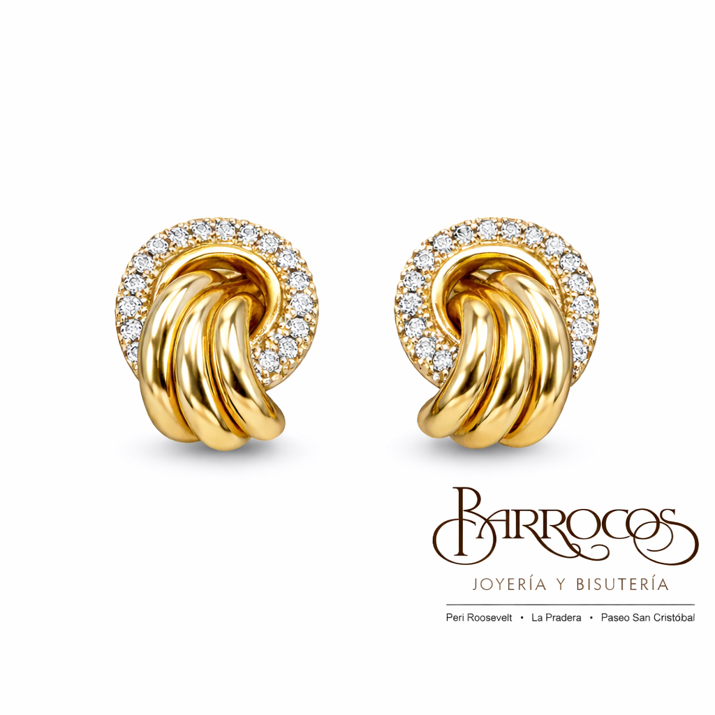 Aretes Dorados Nudo
