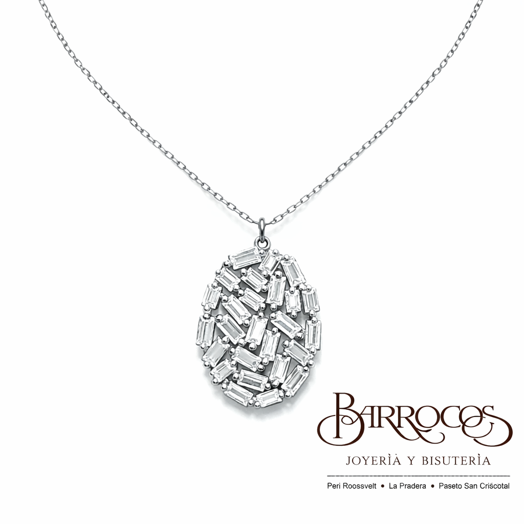 Cadena Ovalada con Circonia