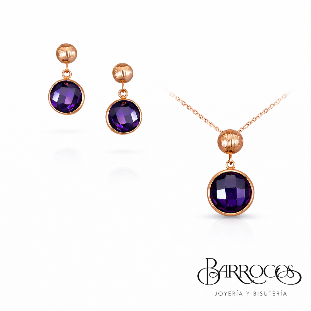 Juego Gold Rose Morado