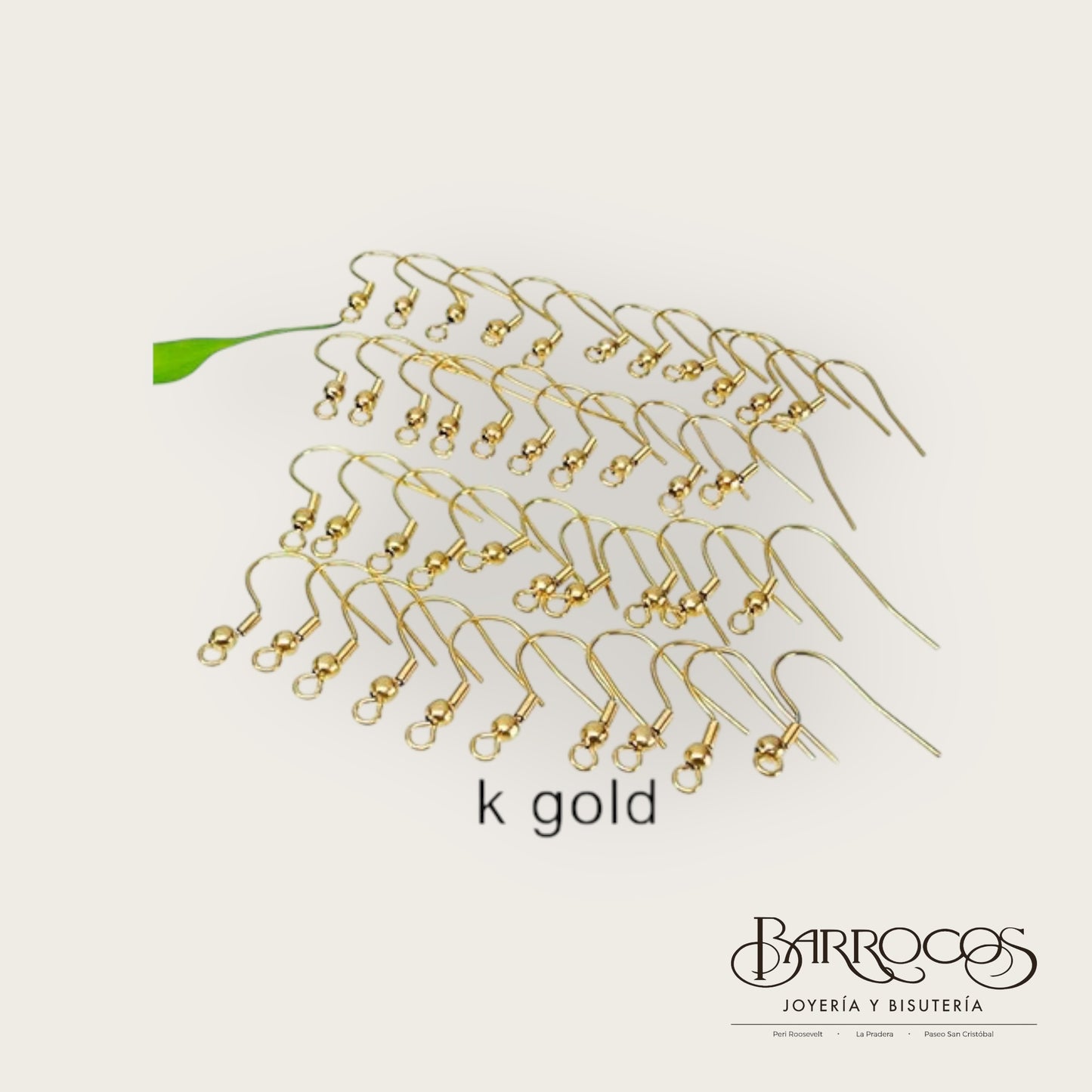 Arillos de fantasía fina dorados