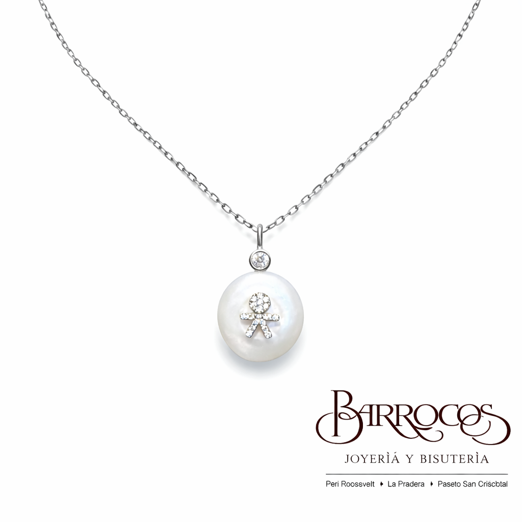 Cadena Madre Perla con Niño