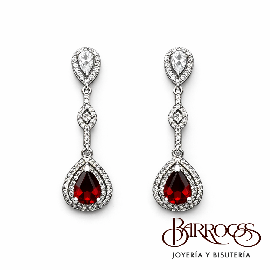 Aretes Gota Roja