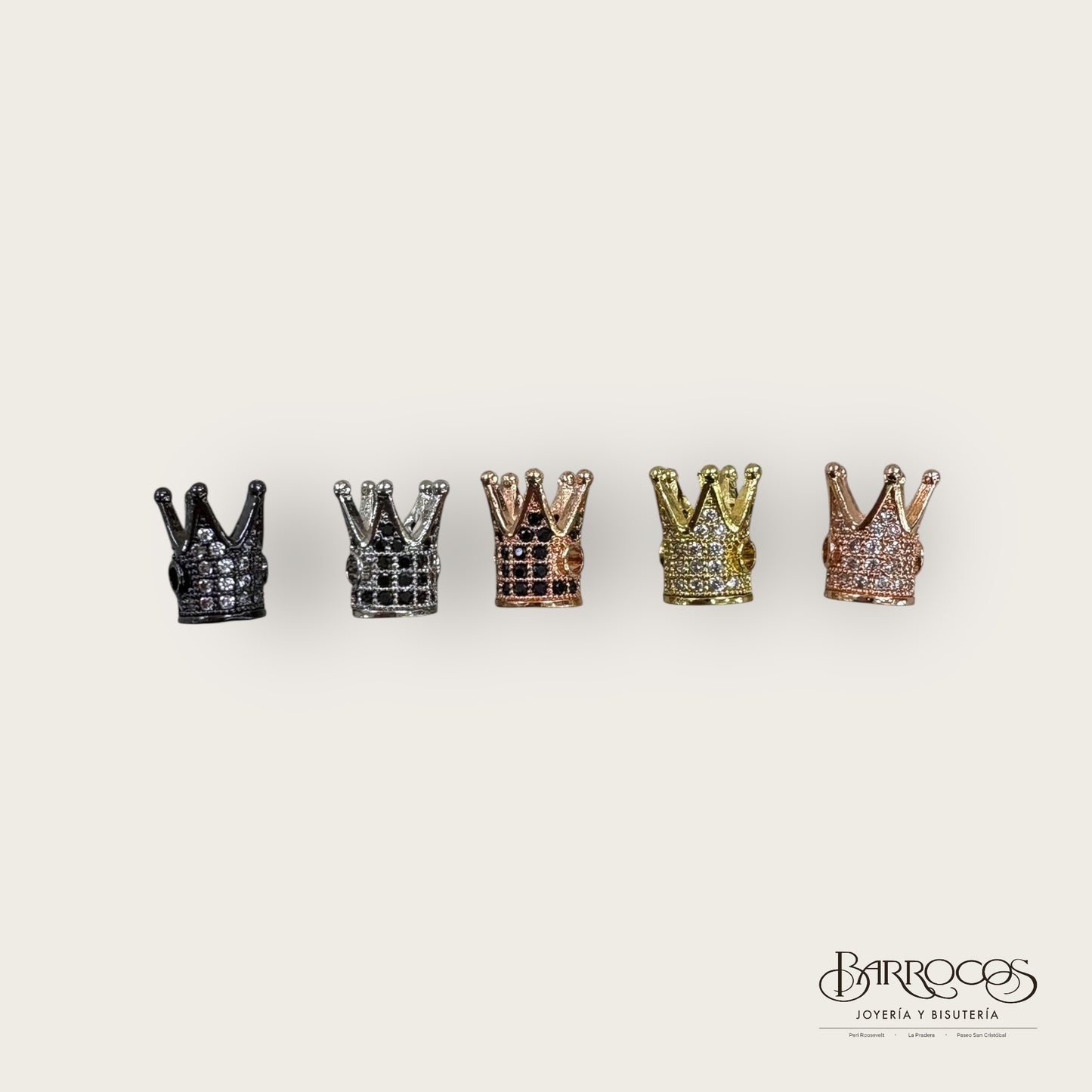 Colgante goldfilled corona pave