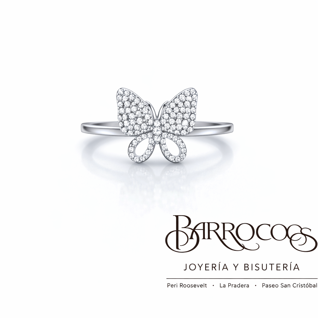 Anillo Mariposa con Circonia