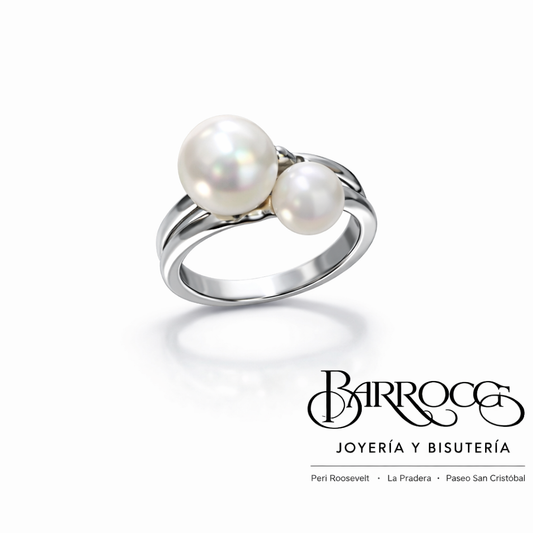 Anillo Duo Perla Cultivada
