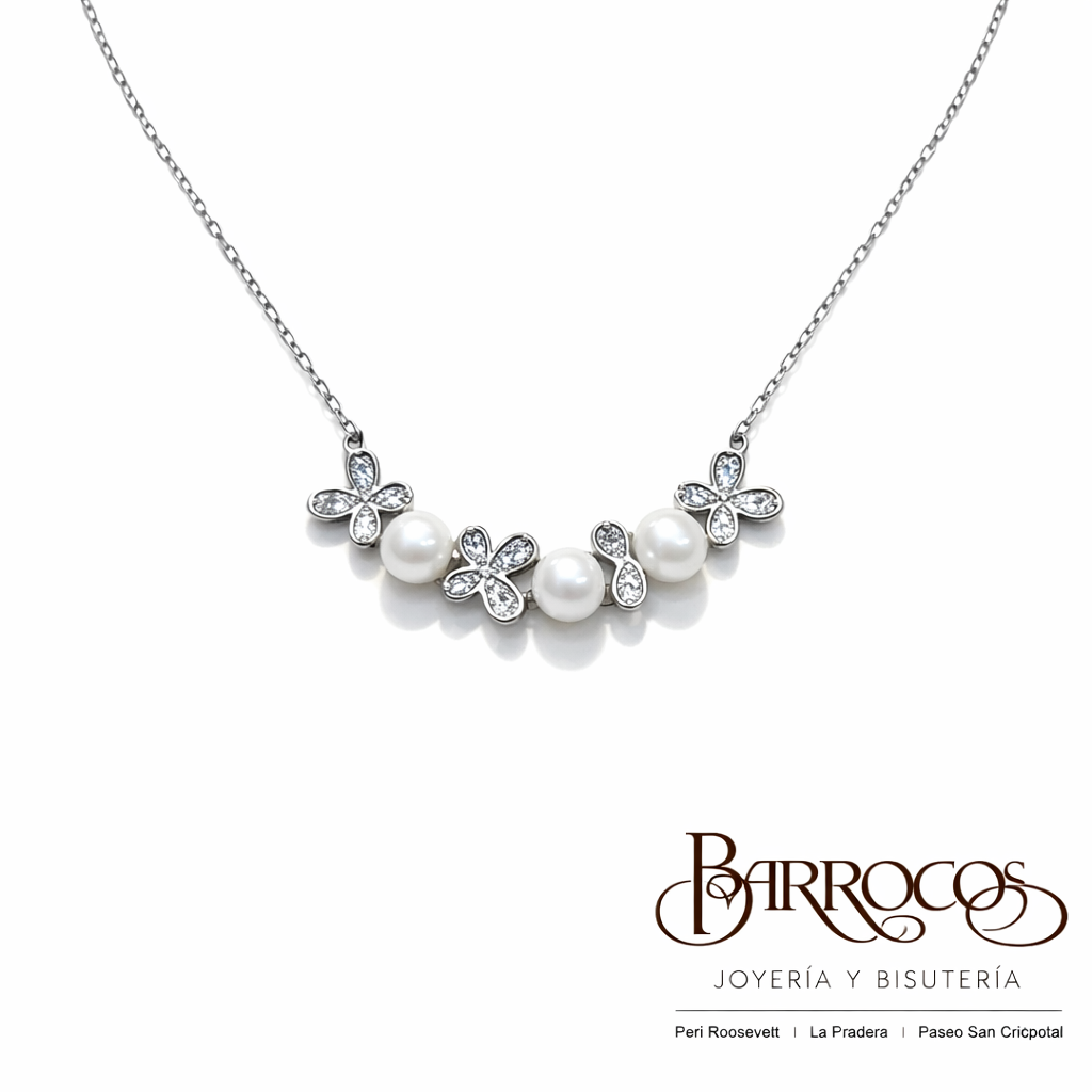 Cadena Mariposa y Perla
