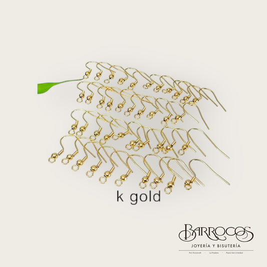 Arillos de fantasía fina dorados