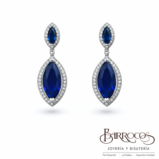 Aretes Gota Azules