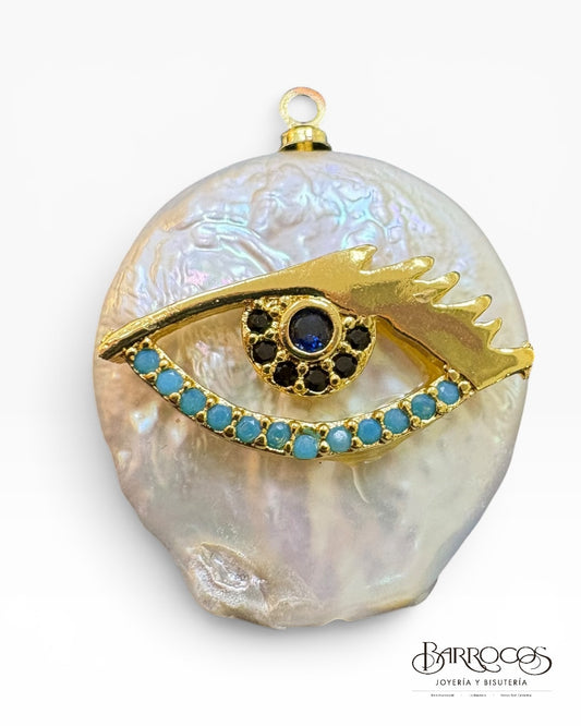 Dije de pelea con ojo Goldfilled
