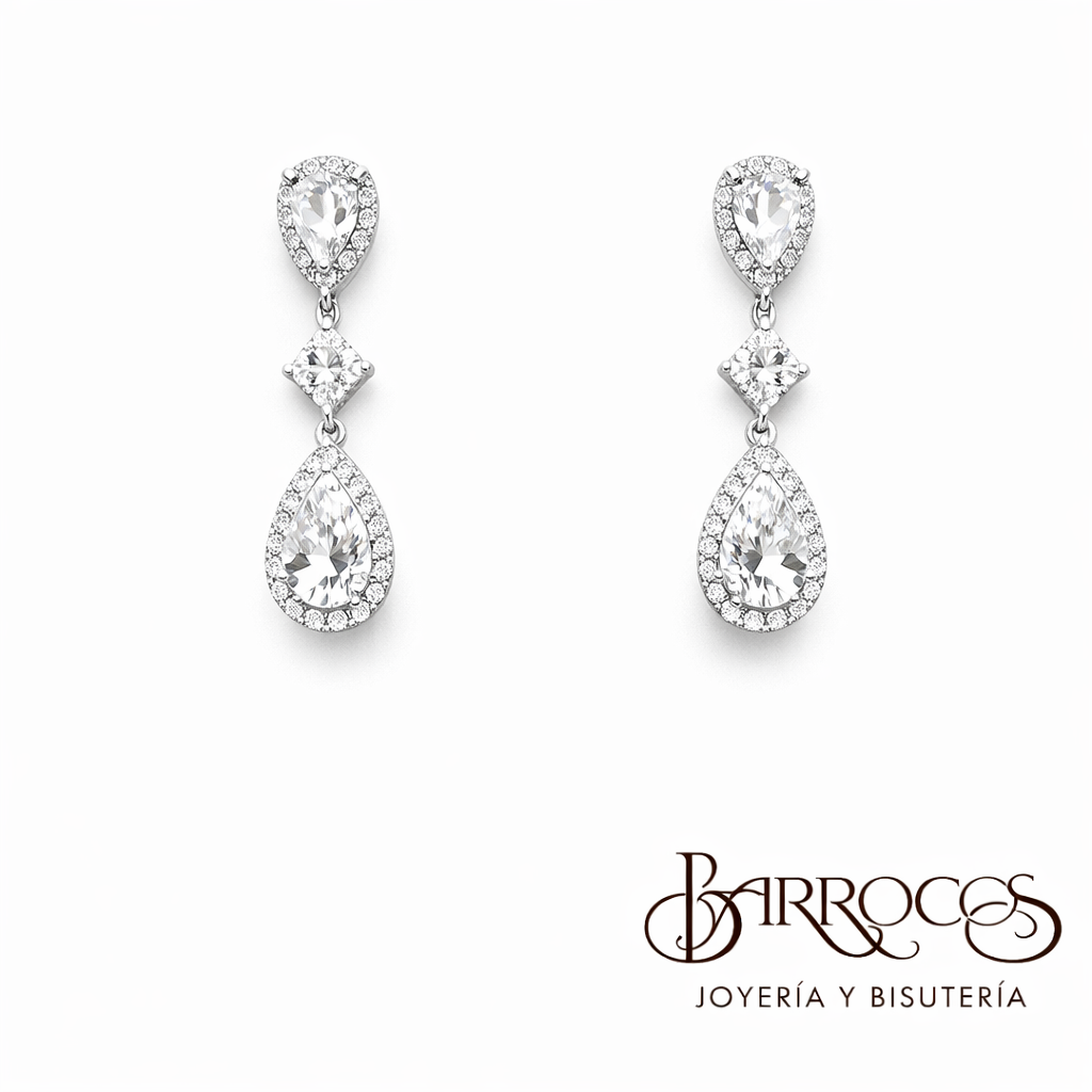 Aretes de Circonias Drops