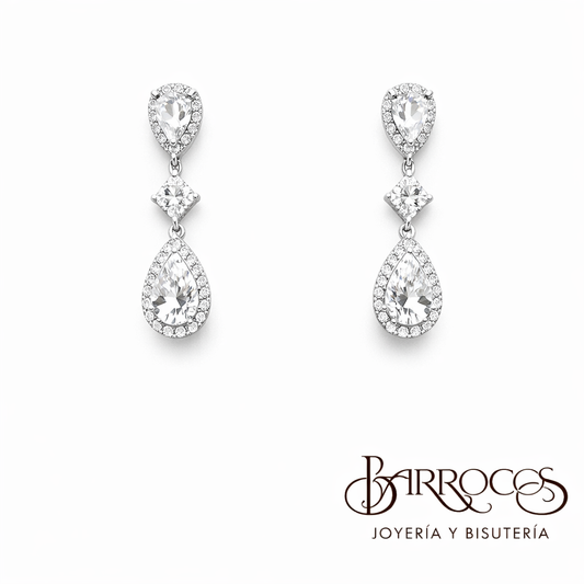 Aretes de Circonias Drops
