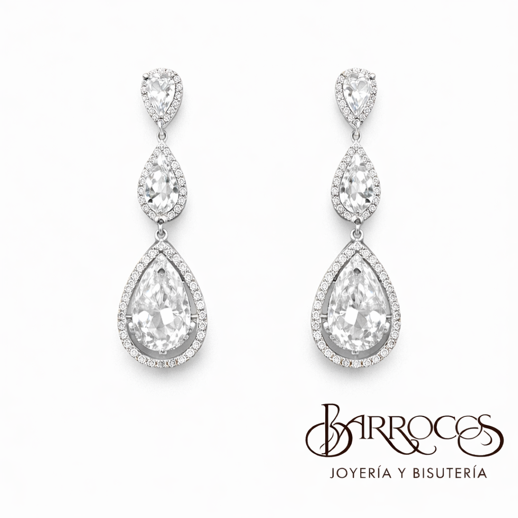 Aretes Drop Zirconia