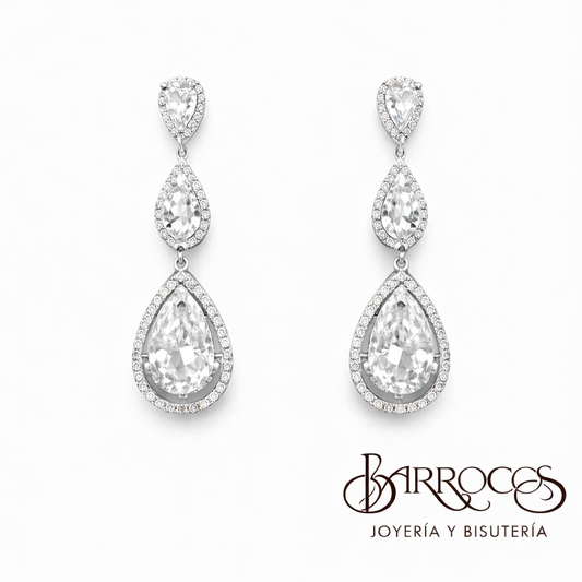 Aretes Drop Zirconia