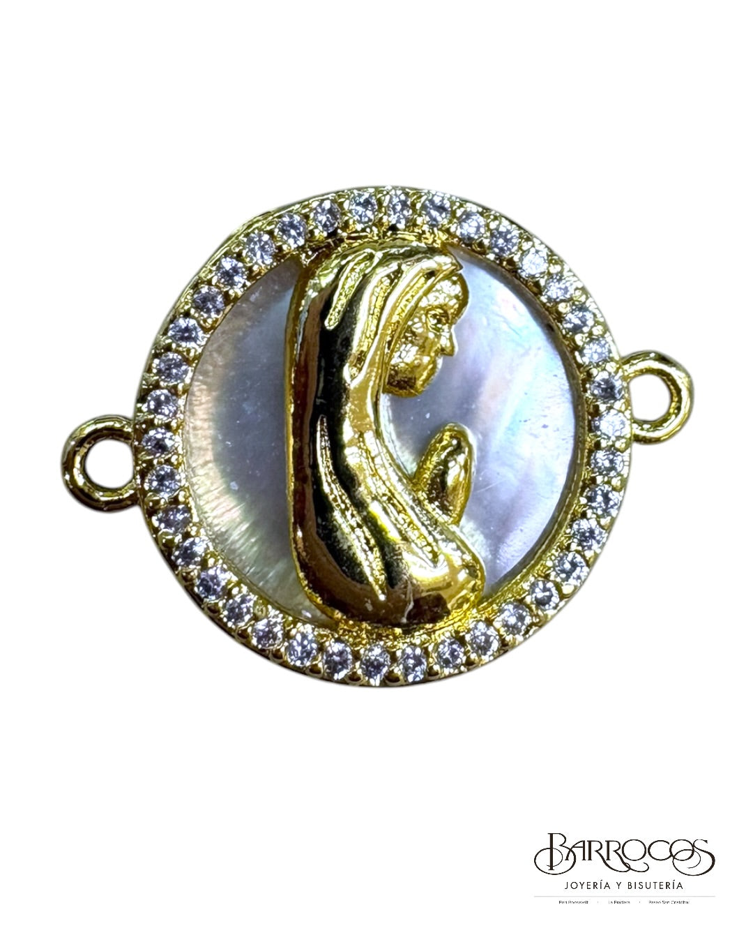 Rostro Goldfilled con concha nácar para pulsera