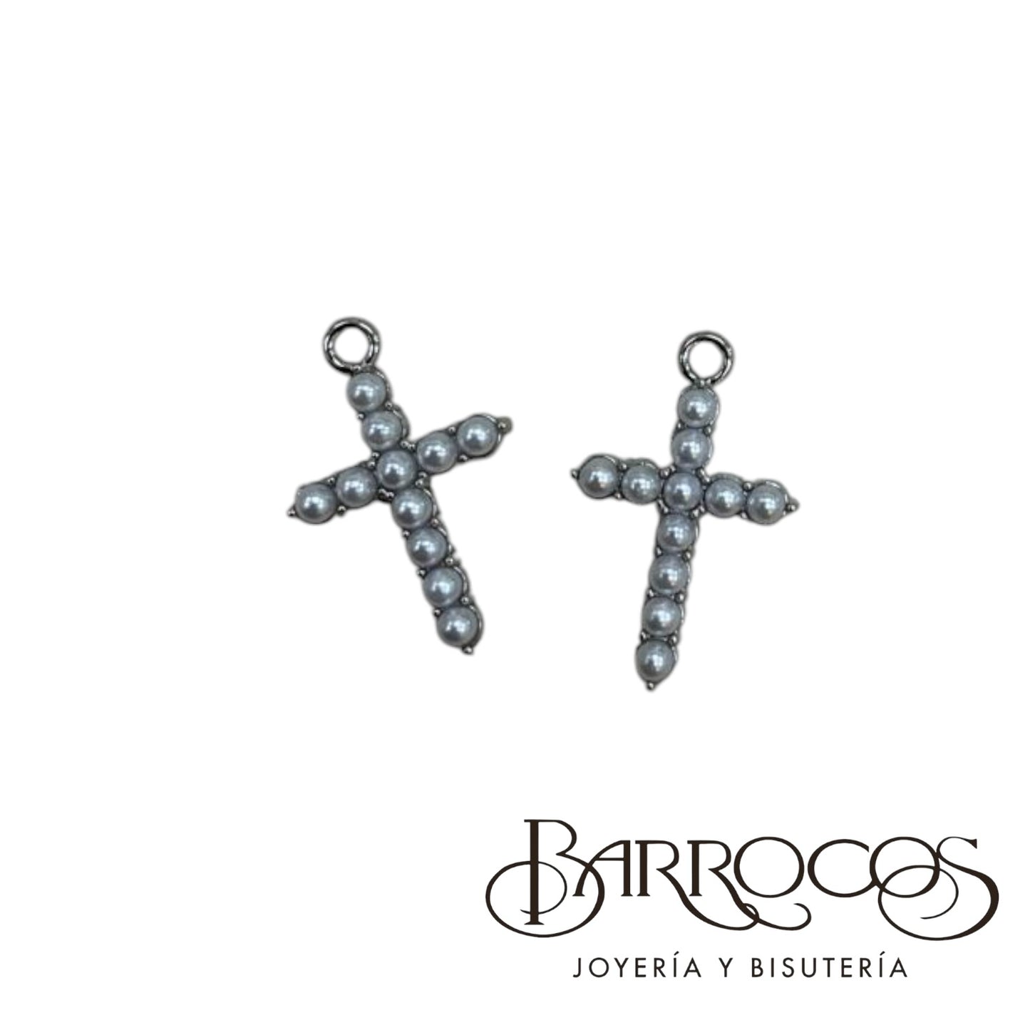 Dijes Cruz con Perlas Mini