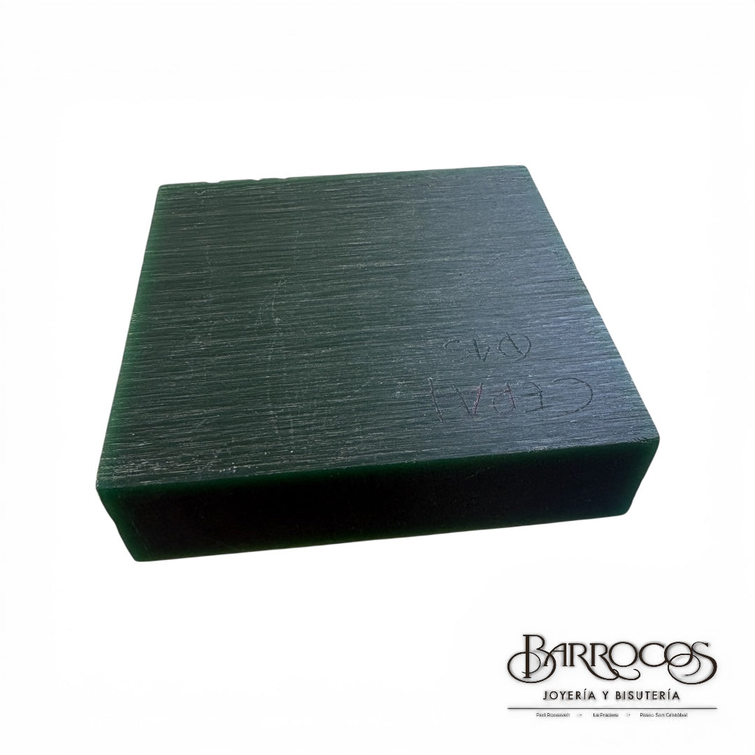 Bloque de cera verde joyería