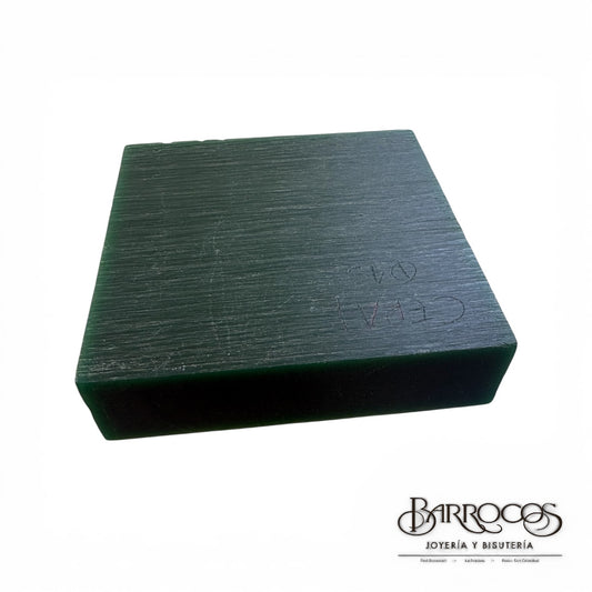 Bloque de cera verde joyería