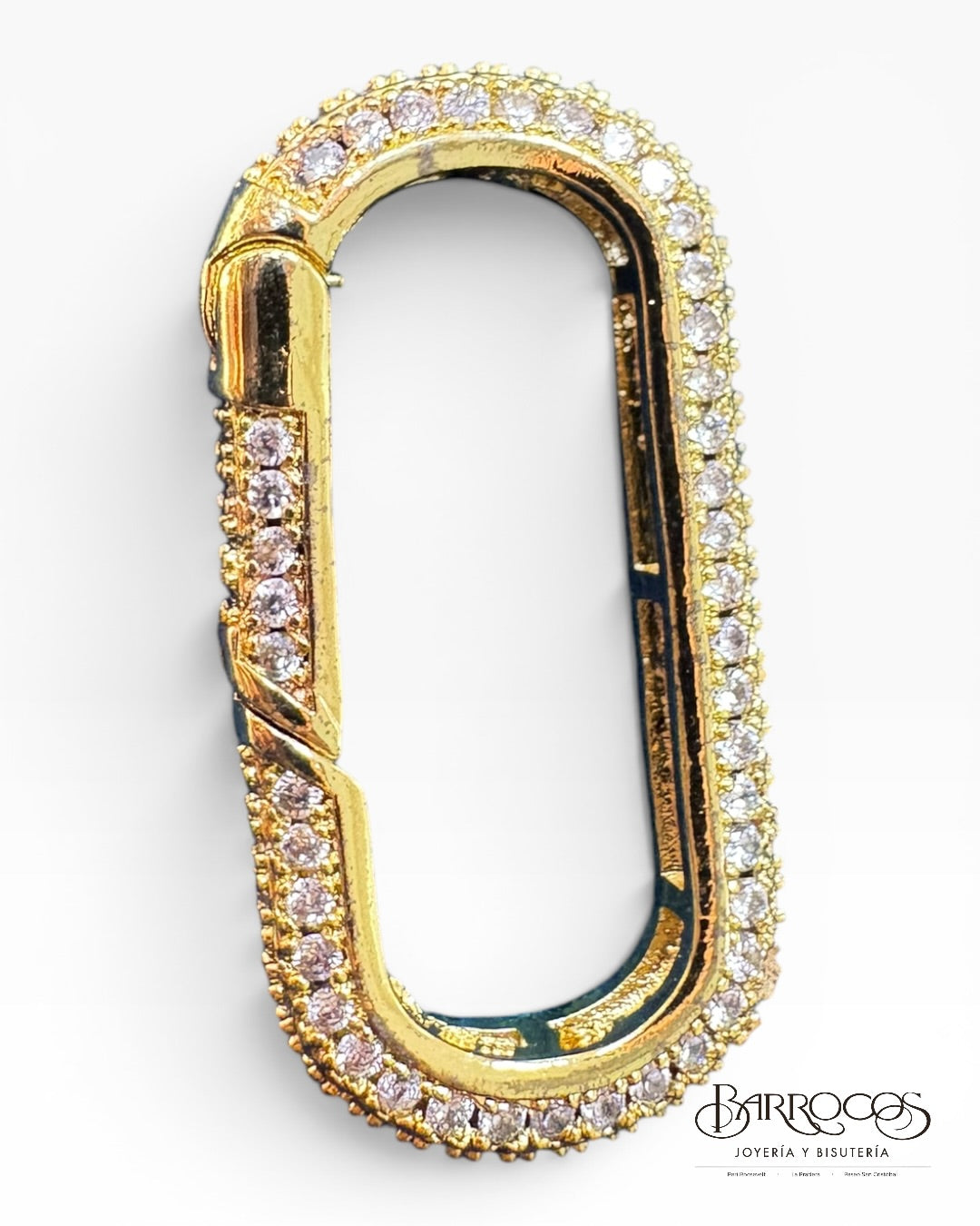 Broche clip goldfilled 18k pave
