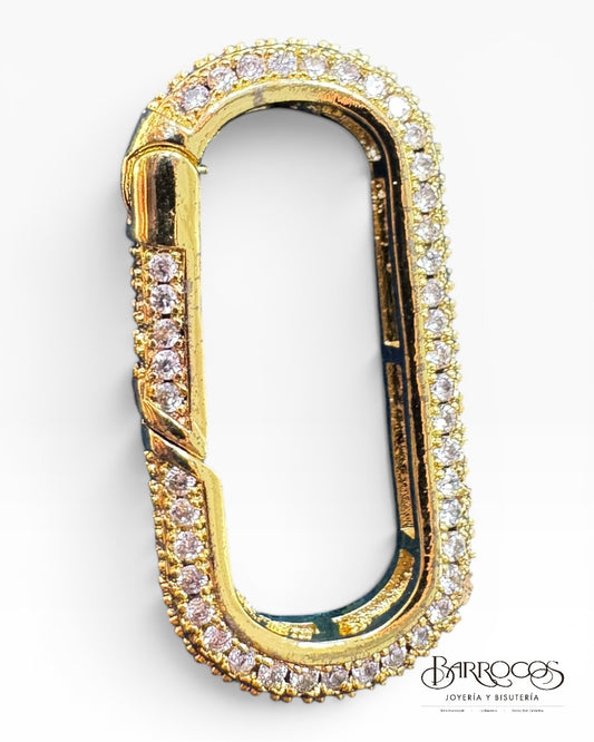 Broche clip goldfilled 18k pave