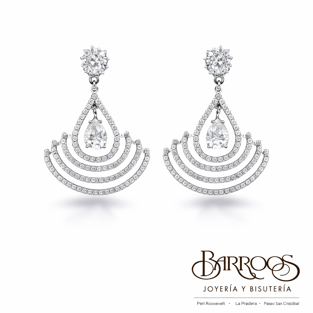 Aretes Abanico Largos