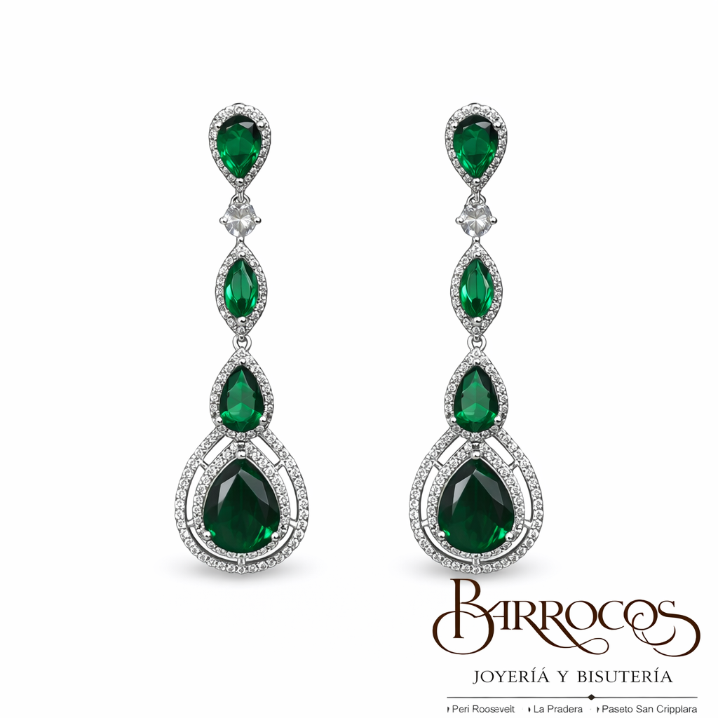 Aretes Gota Verdes