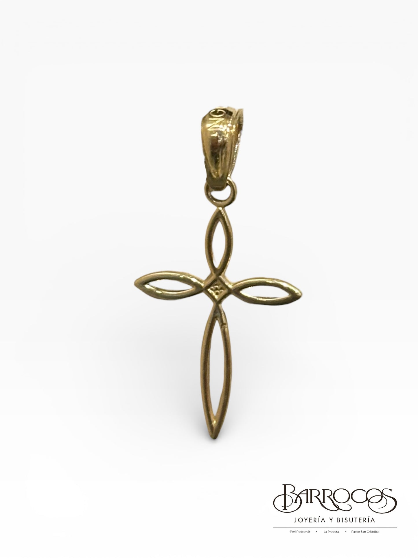 Cruz calada 14k