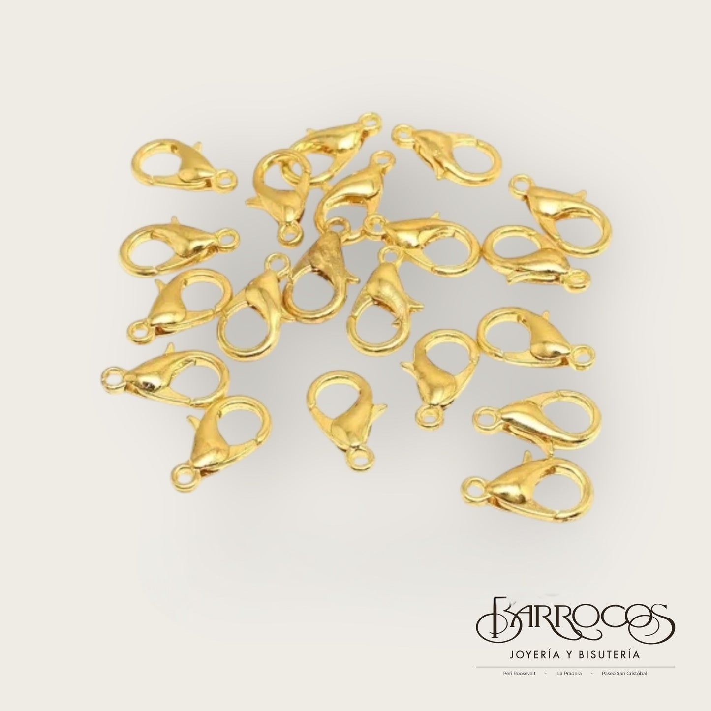 Broche fantasía fina dorado pequeño