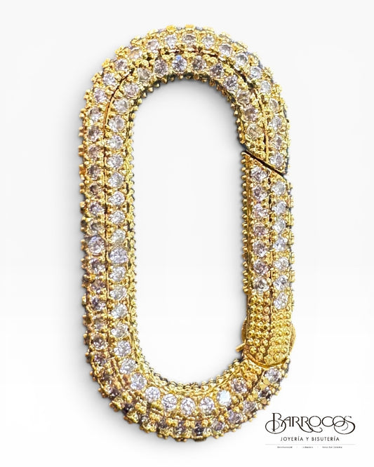 Broche clip pave