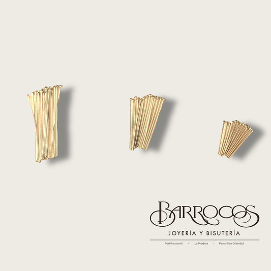 Alfiler cabeza plana  dorados